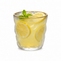 Frozen Ice Gold Rim Drink Glass Set – 280ml Crystal Clear Textured (6 Pieces)