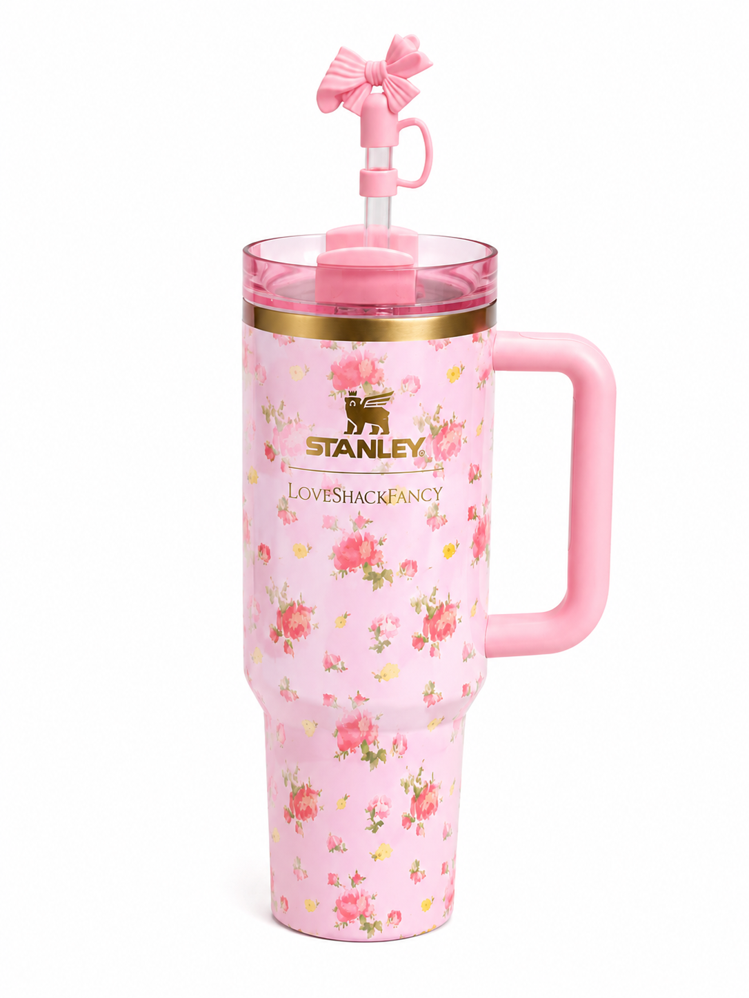Stanley x LoveShack Fancy Ribbon Rosa Quencher H2.0 FlowState Tumbler | 40oz