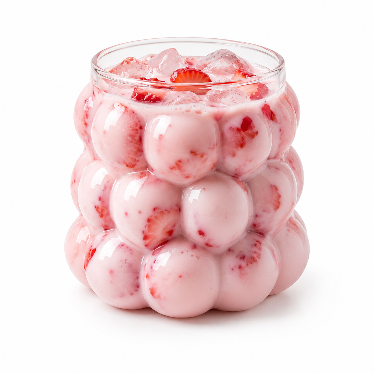 Bubblicious Sparkle Glass | 350ml Bubble Texture Drinking Glass