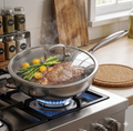 OSFE Premium Honeycomb Non-Stick Frypan with Glass Lid – Scratch Resistant Cookware (24cm & 28cm)