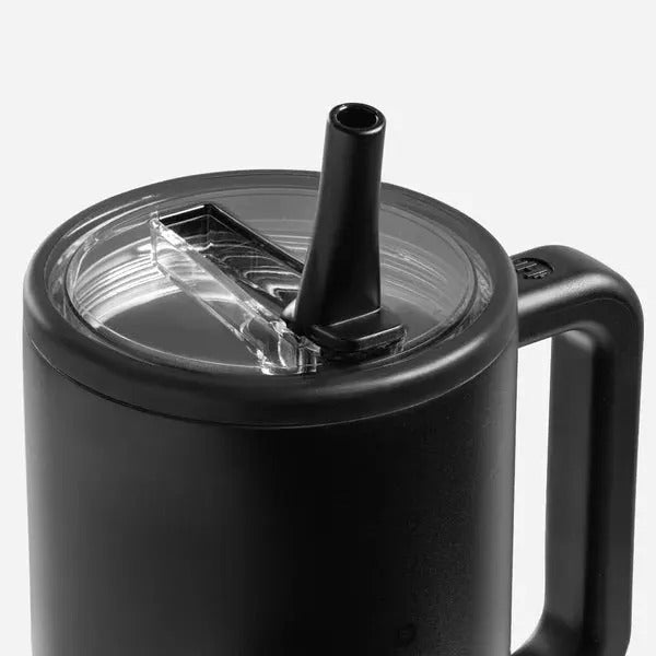 Hydro Jug Matte Black Insulated Tumbler with Handle – 40oz | 1.18L