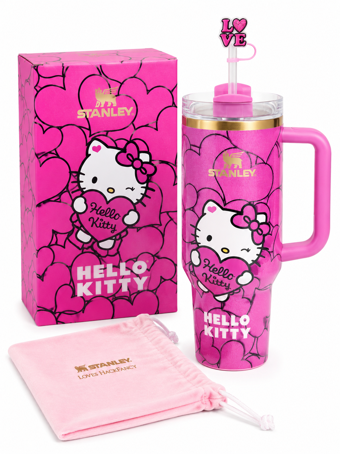 Stanley x Hello Kitty Edition Quencher H2.0 Tumbler 40oz (1.18L) with Gift Box