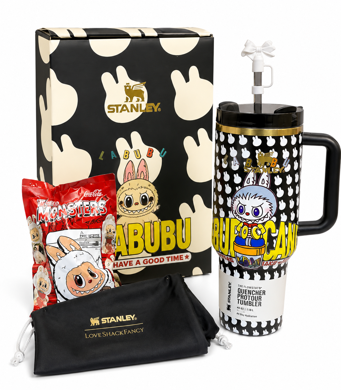 Stanley x Labubu Quencher H2.0 FlowState Tumbler Gift Set – 40oz