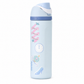 Owala Disney Cinderella FreeSip Insulated Water Bottle 24oz with Sticker Pack