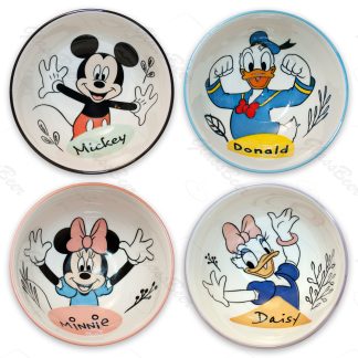Disney Mickey & Friends Ceramic Bowls Set of 4- 350ml