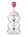 Starbucks Strawberry Bearista Pink Edition Glass Cup 20oz