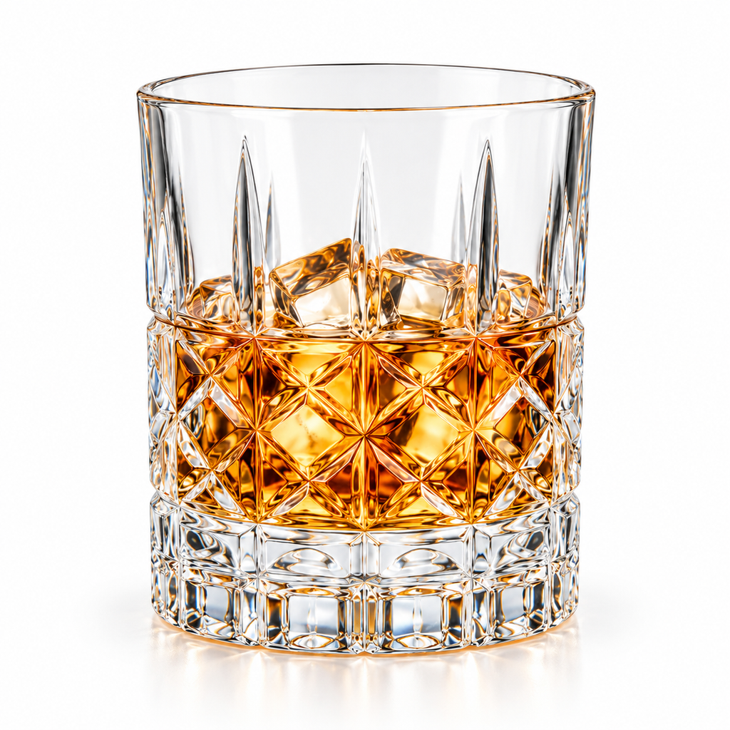 Premium Crystal Whiskey Glasses – 350 ML, Set of 6