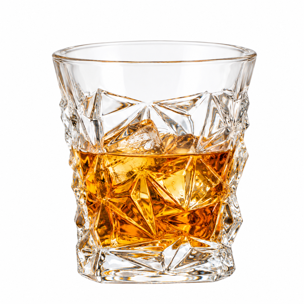 Faceted Crystal Whiskey Glasses 300ml (Set of 6)