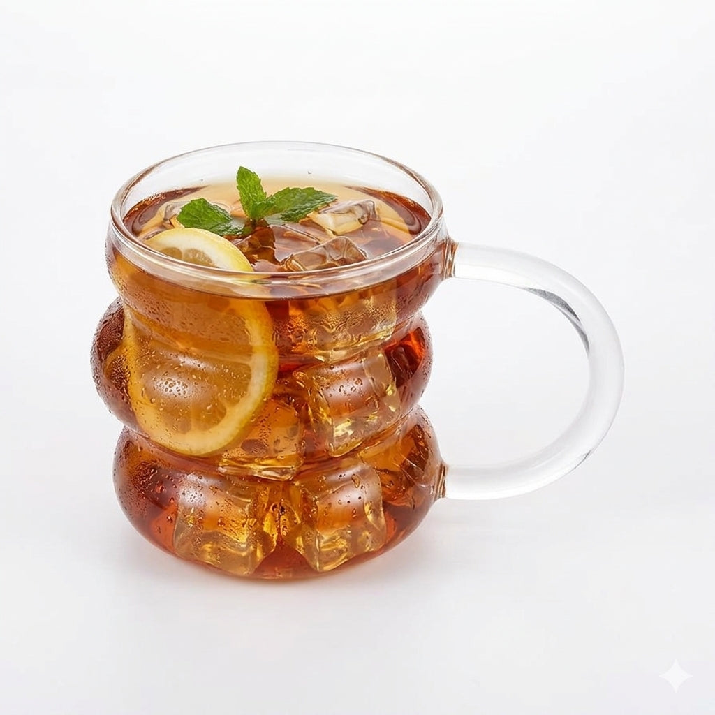 Bubble Glass Coffee Mug 350ml