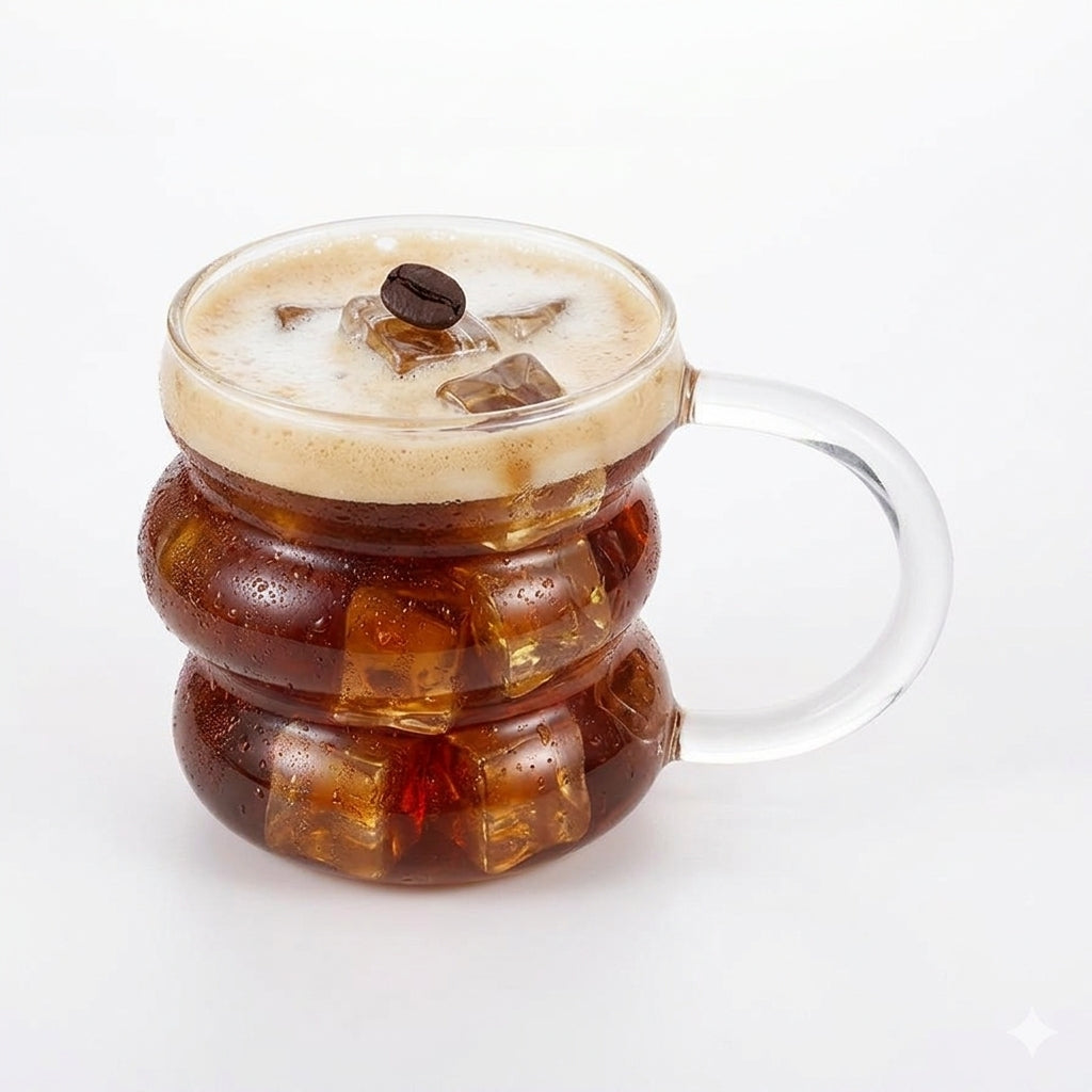 Bubble Glass Coffee Mug 350ml