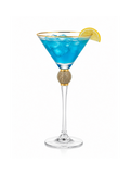 Franzese Luxury Crystal Martini Glass with Gold Detailing – 6 Pieces Set | Premium Cocktail Stemware