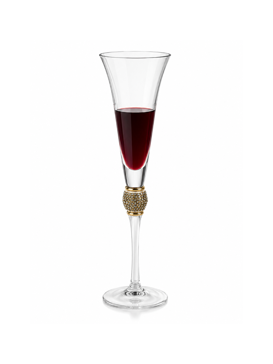 Franzese Russian Crystal Wine Glass with Gold Detailing – Handmade Luxury Stemware | 280ml