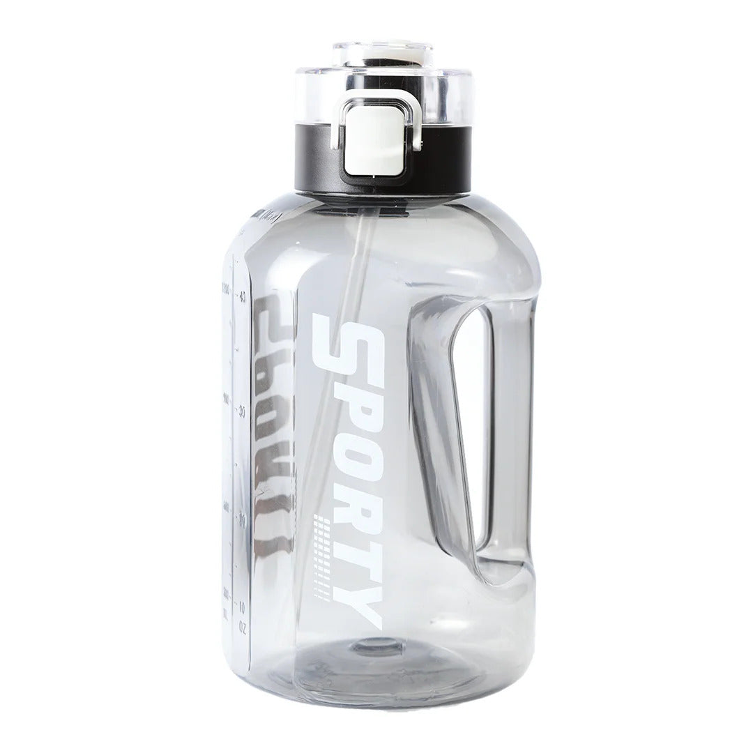 Sporty Motivational Water Bottle with Handle & Flip Lock Lid