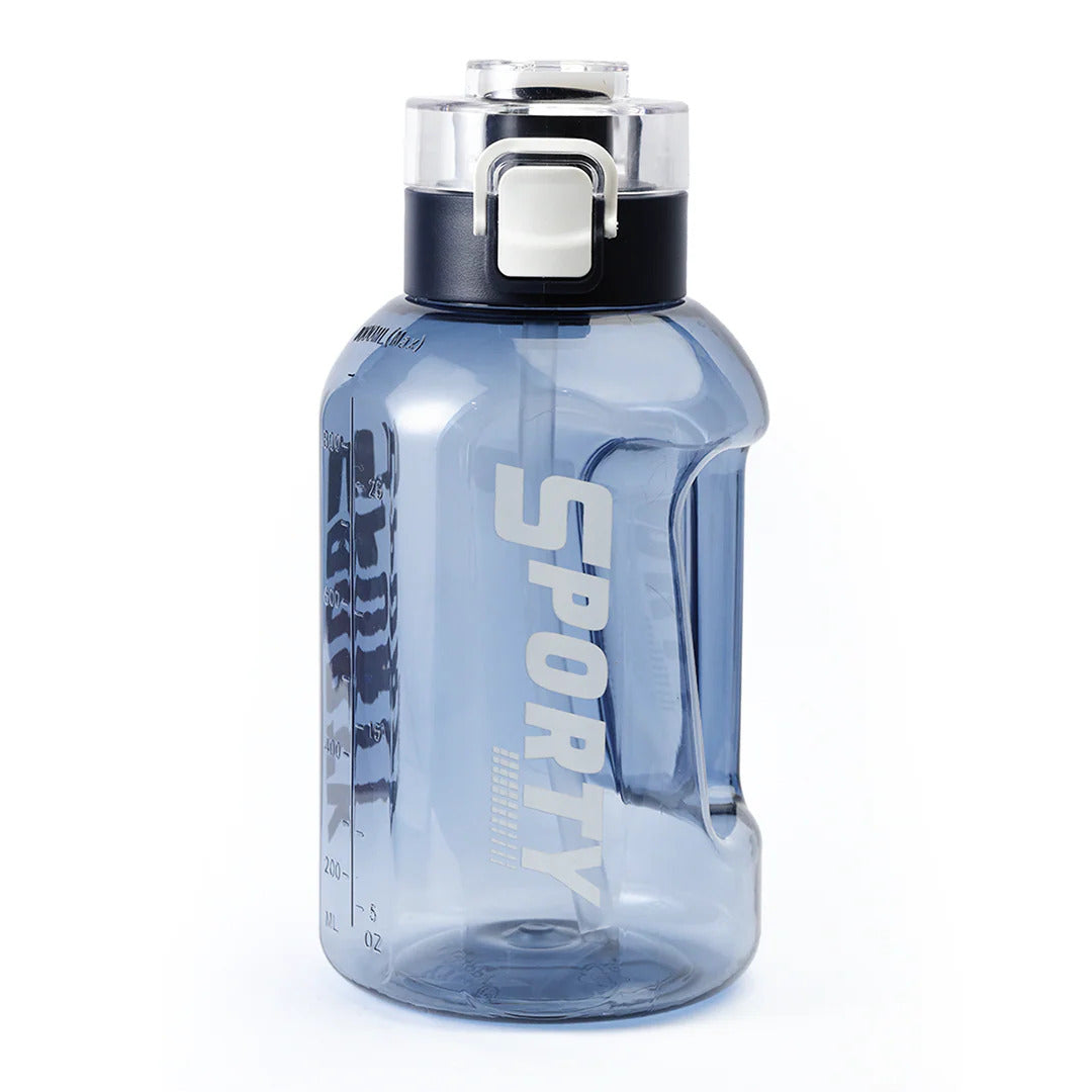 Sporty Motivational Water Bottle with Handle & Flip Lock Lid