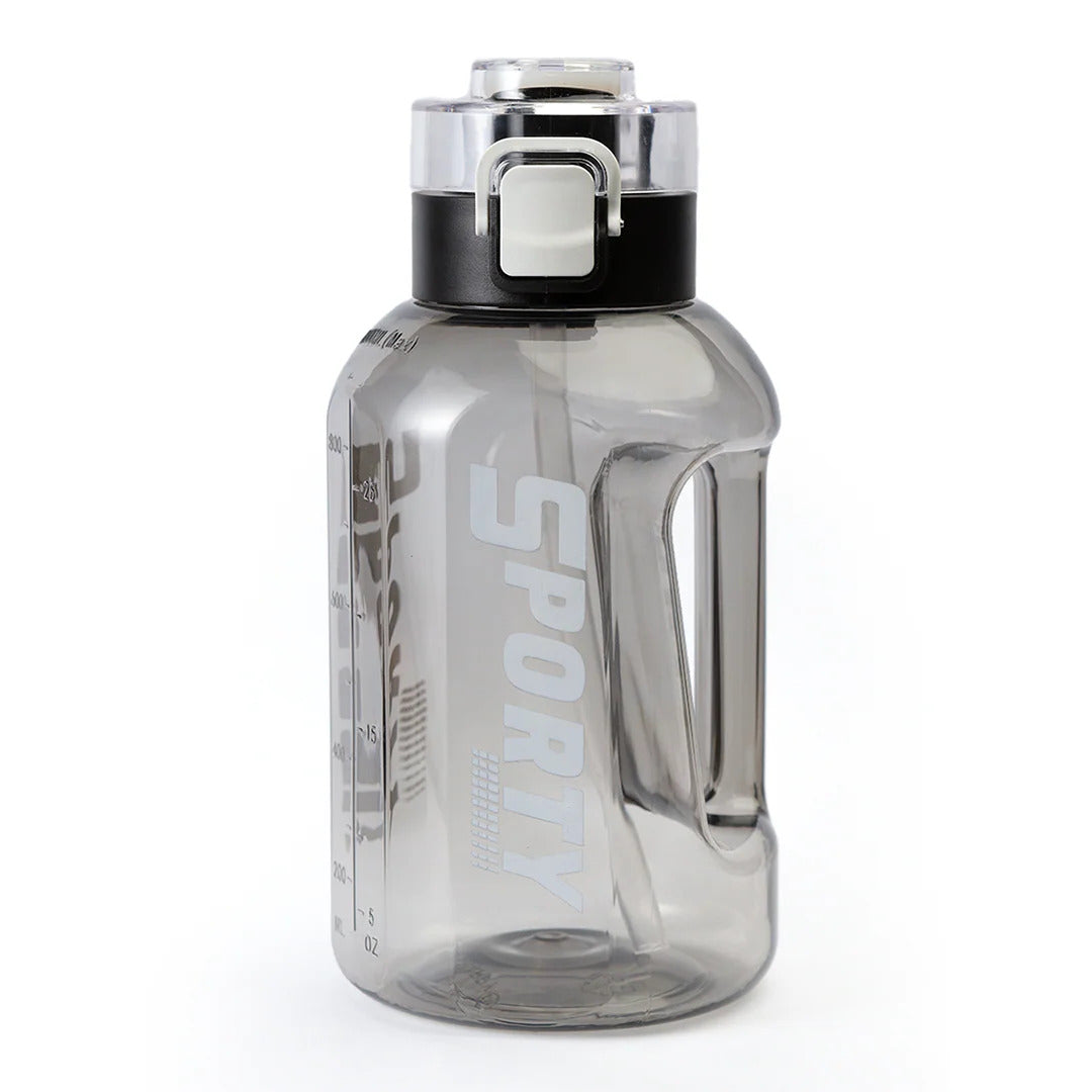 Sporty Motivational Water Bottle with Handle & Flip Lock Lid