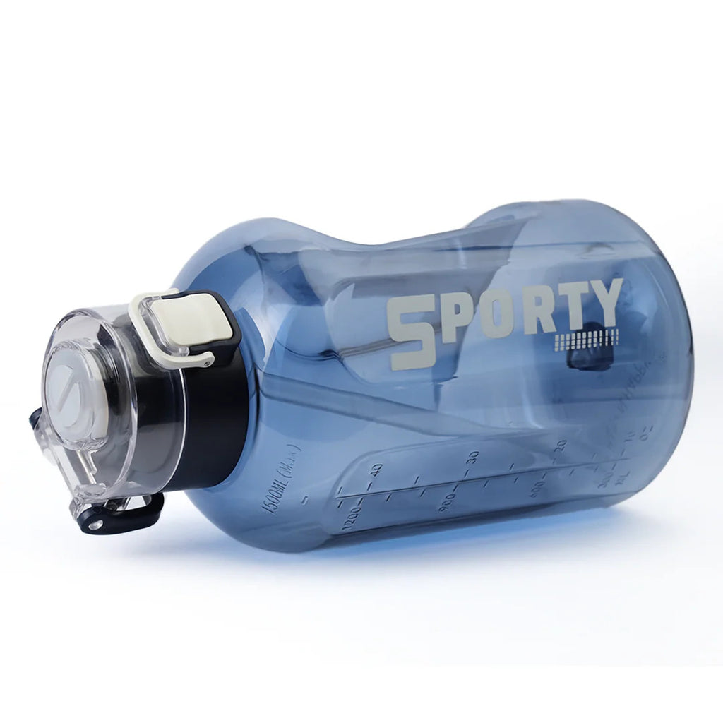 Sporty Motivational Water Bottle with Handle & Flip Lock Lid