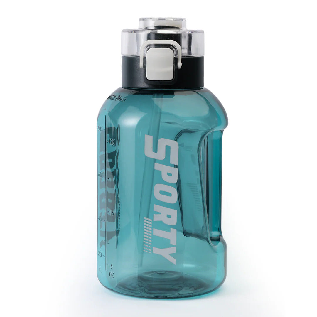 Sporty Motivational Water Bottle with Handle & Flip Lock Lid