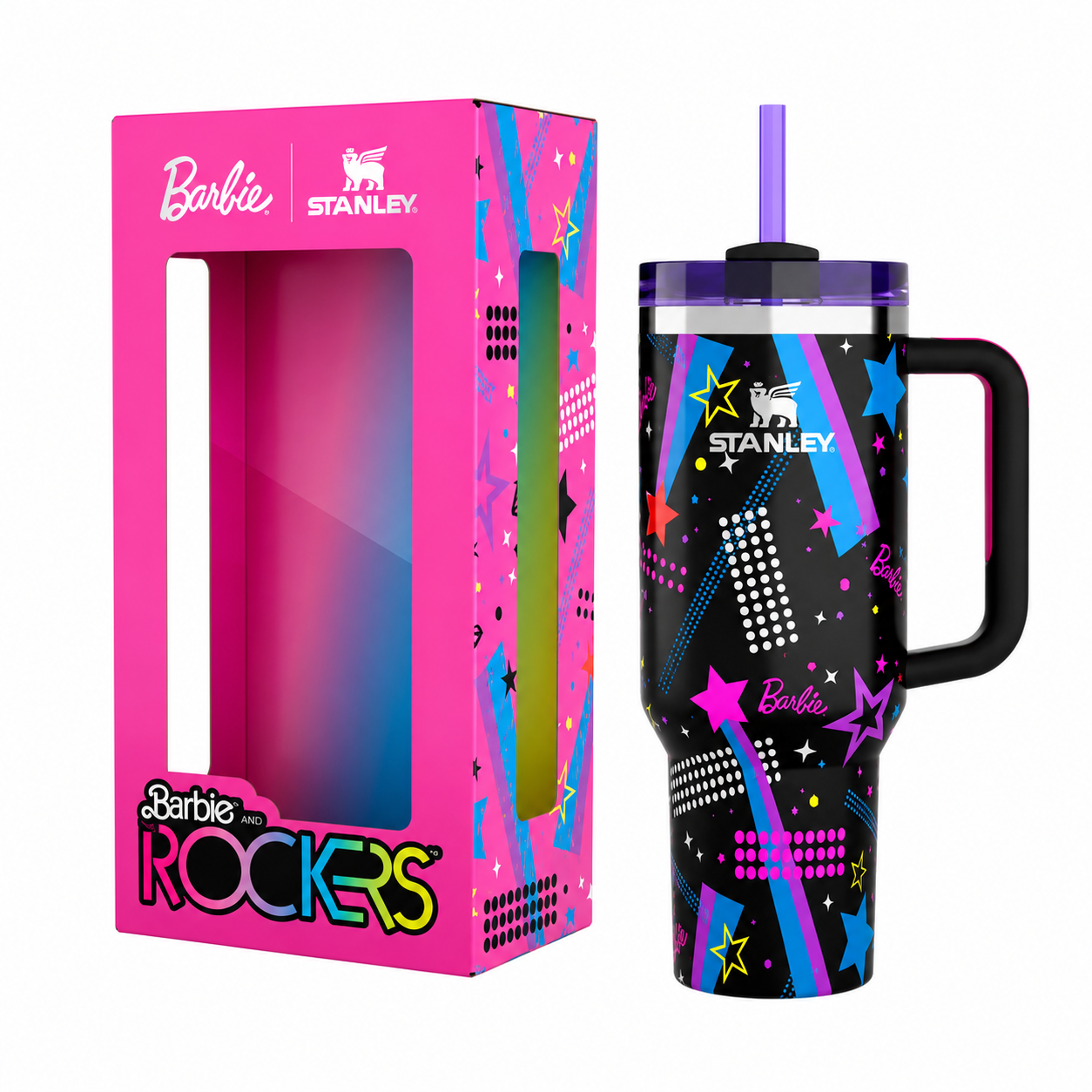 Barbie Inspired 40oz Stainless Steel Tumbler Gift Set with Straw & Handle