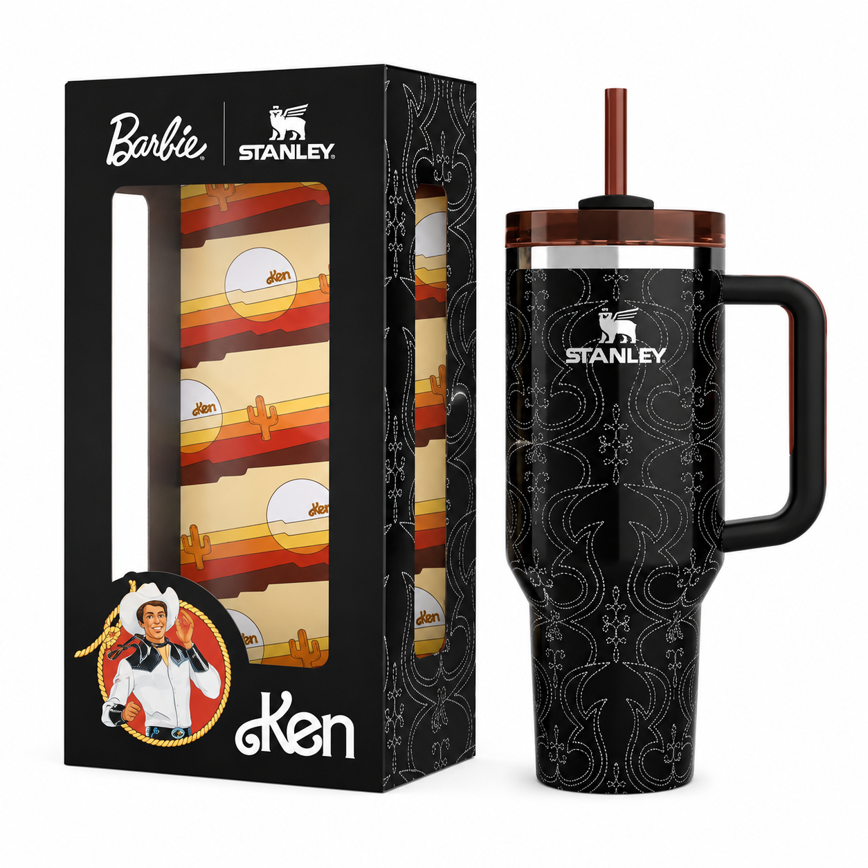 Barbie Inspired 40oz Stainless Steel Tumbler Gift Set with Straw & Handle
