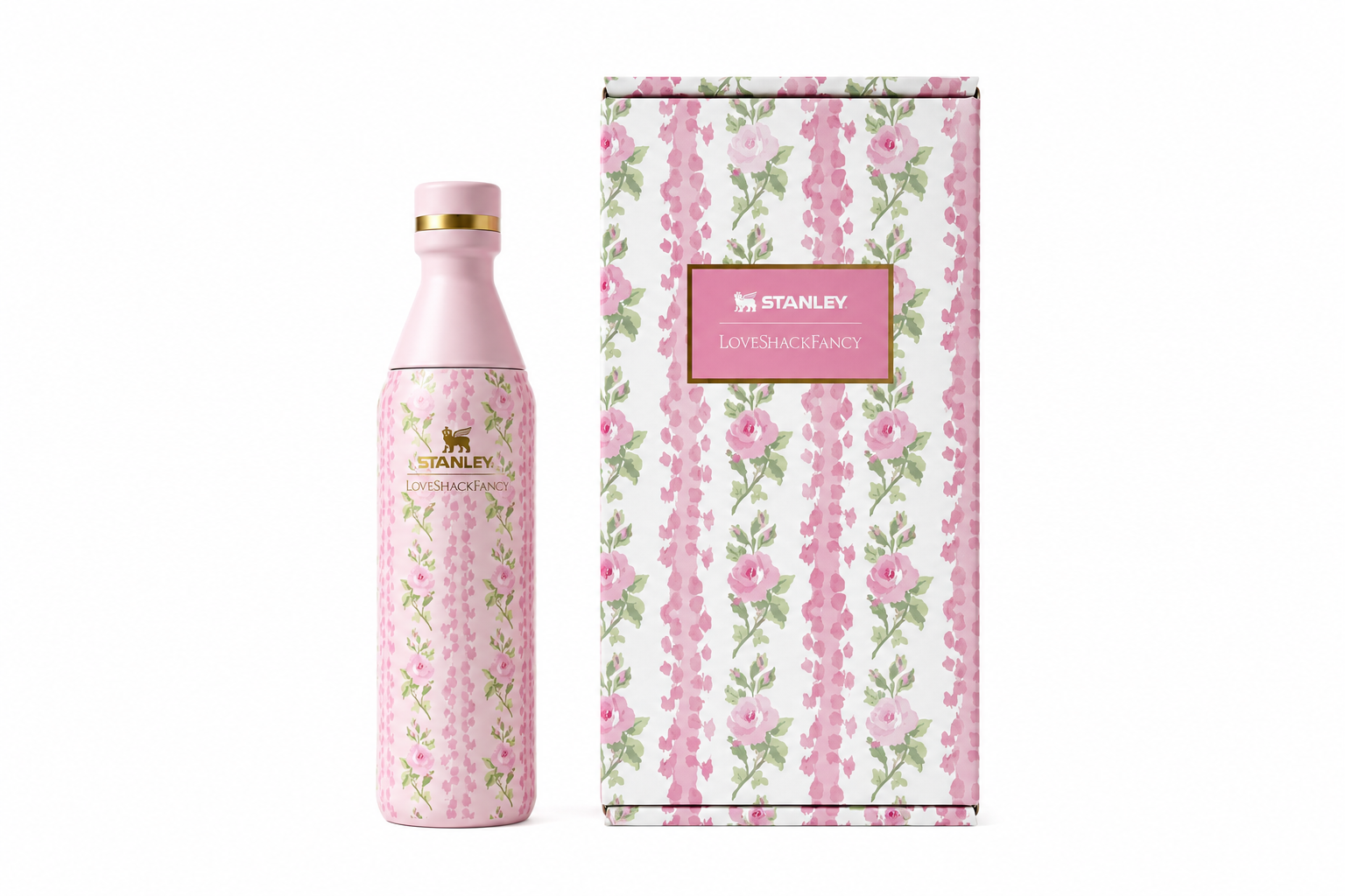STANLEY X LOVESHACKFANCY ALL DAY SLIM BOTTLE 16OZ