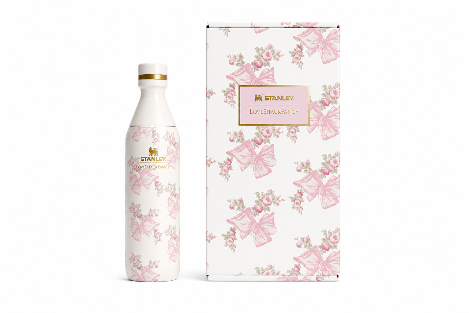 STANLEY X LOVESHACKFANCY ALL DAY SLIM BOTTLE 16OZ